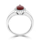 1.16Ct Ruby Ring With 0.17Tct Diamonds Set In 14K White Gold
