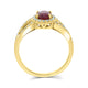 1.15Ct Ruby Ring With 0.27Tct Diamonds Set In 18K Yellow Gold