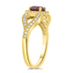 1.15Ct Ruby Ring With 0.27Tct Diamonds Set In 18K Yellow Gold
