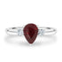 2Ct Ruby Ring With 0.16Tct Diamonds Set In 18K White Gold