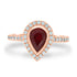 1.08Ct Ruby Ring With 0.32Tct Diamonds Set In 14K Rose Gold