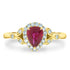 1.01Ct Ruby Ring With 0.23Tct Diamonds Set In 18K Yellow Gold
