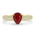 1.23Ct Ruby Ring With 0.41Tct Diamonds Set In 14K Yellow Gold