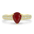 1.23Ct Ruby Ring With 0.41Tct Diamonds Set In 14K Yellow Gold