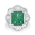 4.60ct Emerald Rings with 0.83tct diamonds set in 14kt white gold