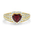 1.05Ct Ruby Ring With 0.52Tct Diamonds Set In 18K Yellow Gold