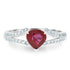 1.12Ct Ruby Ring With 0.30Tct Diamonds Set In 18K White Gold