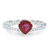 1.12Ct Ruby Ring With 0.30Tct Diamonds Set In 18K White Gold