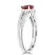 1.12Ct Ruby Ring With 0.30Tct Diamonds Set In 18K White Gold