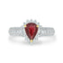 0.95Ct Ruby Ring With 0.44Tct Diamonds Set In 14K Two Tone Gold