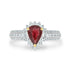 0.95Ct Ruby Ring With 0.44Tct Diamonds Set In 14K Two Tone Gold
