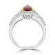 0.95Ct Ruby Ring With 0.44Tct Diamonds Set In 14K Two Tone Gold