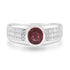 1.25Ct Ruby Ring With 0.03Tct Diamonds Set In 18K White Gold