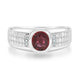 1.25Ct Ruby Ring With 0.03Tct Diamonds Set In 18K White Gold