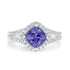 1.84ct Tanzanite Rings with 0.36tct diamonds set in 14kt white gold