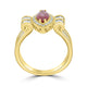 1.15Ct Ruby Ring With 0.84Tct Diamonds Set In 14K Yellow Gold