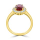 2.03Ct Ruby Ring With 0.36Tct Diamonds Set In 18K Yellow Gold