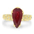 4.01Ct Ruby Ring With 0.37Tct Diamonds Set In 14K Yellow Gol