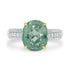 4.66ct Paraiba Tourmaline Rings with 0.47tct diamonds set in 18kt two tone gold