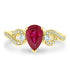 1.45Ct Ruby Ring With 0.18Tct Diamonds Set In 14K Yellow Gold