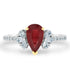 1.40Ct Ruby Ring With 0.41Tct Diamonds Set In 14K Two Tone Gold