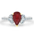 1.40Ct Ruby Ring With 0.41Tct Diamonds Set In 14K Two Tone Gold