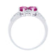 0.80ct Pink Tourmaline with 0.22ct diamonds set in 9K white gold