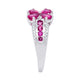0.80ct Pink Tourmaline with 0.22ct diamonds set in 9K white gold