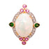 7.87ct Multi gemstones ring with 0.25ct diamonds set in 14K yellow gold