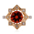 1.80ct Citrine ring with 0.14tct diamonds set in 14K yellow gold