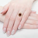 1.80ct Citrine ring with 0.14tct diamonds set in 14K yellow gold