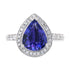 2.16ct Tanzanite Rings with 0.76ct diamonds set in 14K white gold