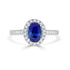 1.66ct Sapphire Ring with 0.28tct Diamonds set in 18K White Gold