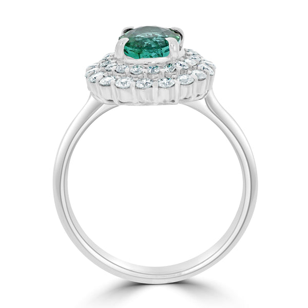 1.07ct Paraiba Rings with 0.60tct diamonds set in platinum