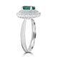 1.07ct Paraiba Rings with 0.60tct diamonds set in platinum