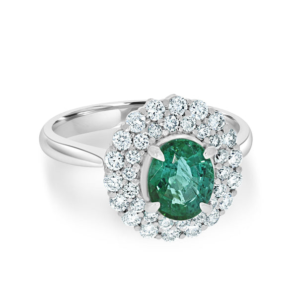 1.07ct Paraiba Rings with 0.60tct diamonds set in platinum