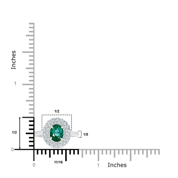 1.07ct Paraiba Rings with 0.60tct diamonds set in platinum