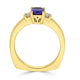 0.99ct Tanzanite ring with 0.10tct diamonds set in 14K yellow gold