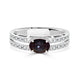 0.70ct Alexandrite Rings With 0.12tct Diamonds Set In Platinum 900 Platinum