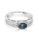 0.70ct Alexandrite Rings With 0.12tct Diamonds Set In Platinum 900 Platinum