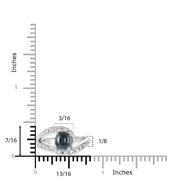 1.07ct Alexandrite Rings With 0.30tct Diamonds Set In Platinum 900 Platinum