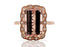 5.48ct Morganite ring with 0.20tct diamonds set in 14K two tone gold