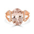 4.86ct Morganite Rings with 0.28tct Diamond set in 14K Rose Gold