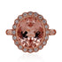 5.1ct Morganite ring with 0.25tct Diamond accents set in 14K rose gold