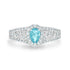 0.48ct Paraiba Rings with 0.48tct diamonds set in platinum
