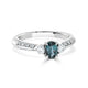 0.39ct Alexandrite Rings With 0.27tct Diamonds Set In Platinum 950 Platinum