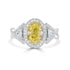 1.74ct Yellow Diamond Ring with 0.6tct Diamonds set in 18K Two Tone Gold