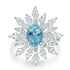 2.01ct Paraiba Tourmaline Rings with 2.42tct diamonds set in 18kt white gold