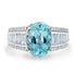 3.21ct Paraiba Rings with 1.17tct diamonds set in 18KT white gold