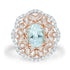 2.06ct Paraiba Rings with 1.66tct diamonds set in 18KT two tone gold